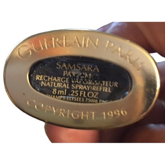 Guerlain Samsara Parfum Spray Atomizer Gold Case & Empty .25oz Vintage Bottle - Picture 5 of 7